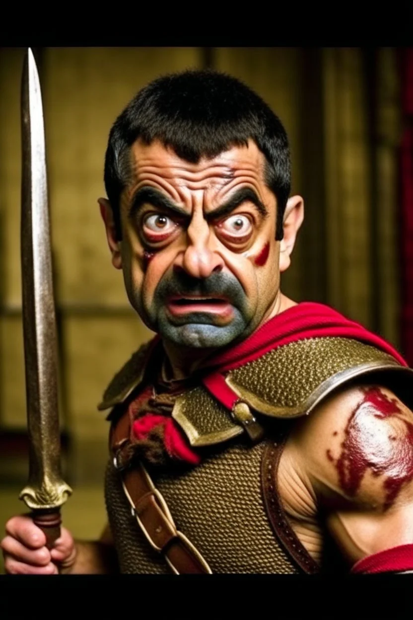 mr bean as leonidas