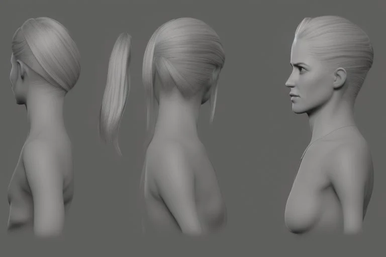 character model sheet for 3d modeling