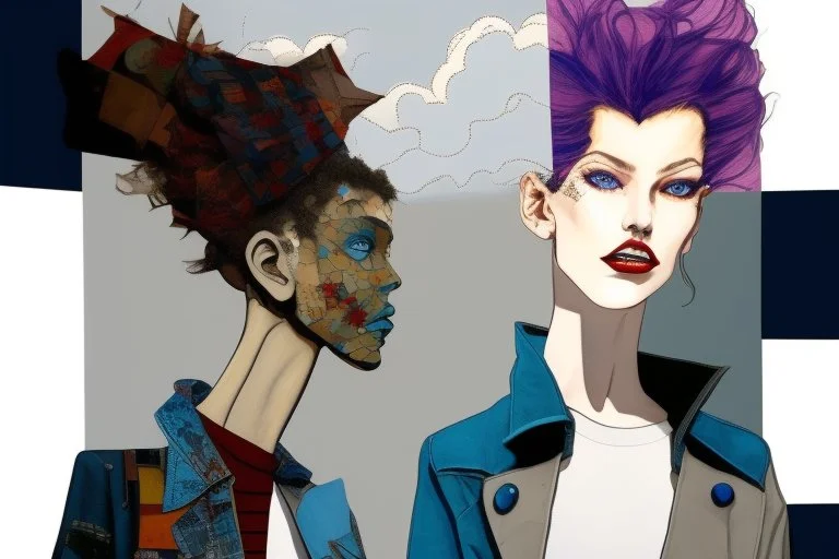 whimsical arafed nonsense, patchwork vibe, (((side view))) two arafed storm clouds fighting each other in a rainy whimsical downtown street with extreme body action and with (((exaggerated body parts))), (((oversize head))), sharp color contrasts, amazing shadows, (((exaggerated limbs and head))), minimal cozy, warm palette, bright bold warm summer colors with yellow orange black colors, color leak, heavily distorted views, amazing parallels, extreme urban decay