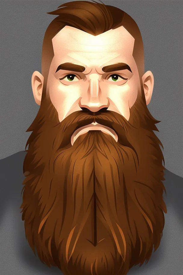 Mr Beard gamer logo male portrait fantasy