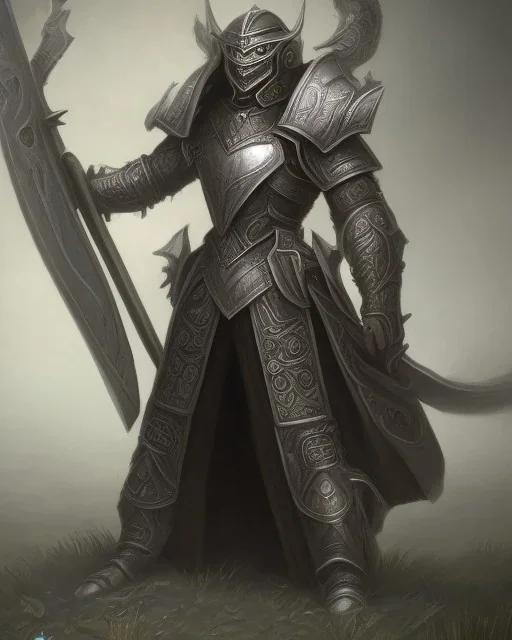 Rune artificer wearing dark armor