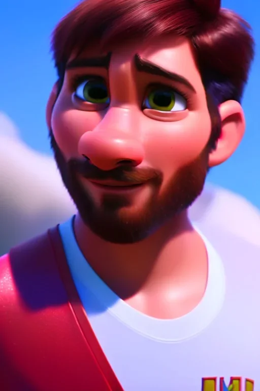 hyper realist, hyper detailed, stunningly lional messi, MO-DI CARTOON style