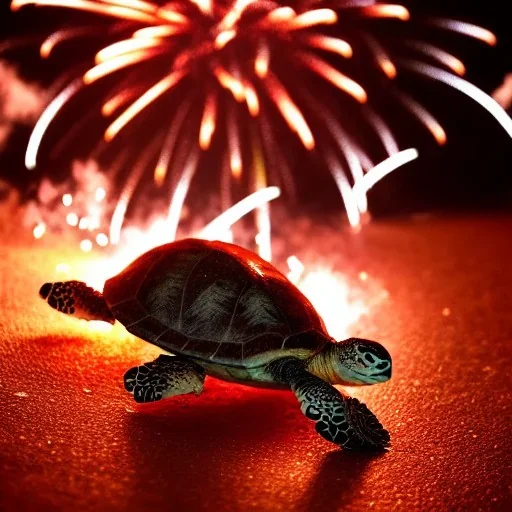 Turtle and Fireworks