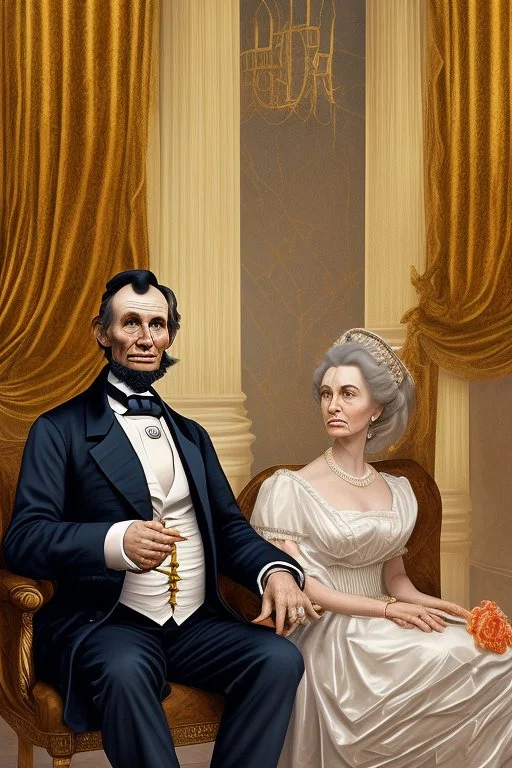 llustrate the presidential box on the balcony level, portraying Abraham Lincoln, his wife, and their guests as they enjoy the play. Highlight the vulnerability of Lincoln without proper security, setting the stage for the impending tragedy