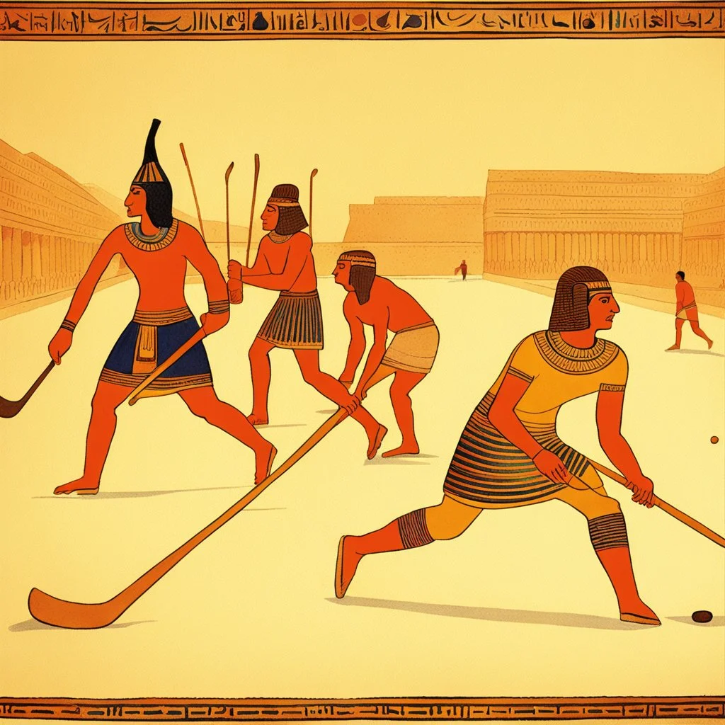 A hockey game in Ancient Egypt