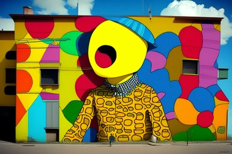 Street art in the style of Os Gemeos