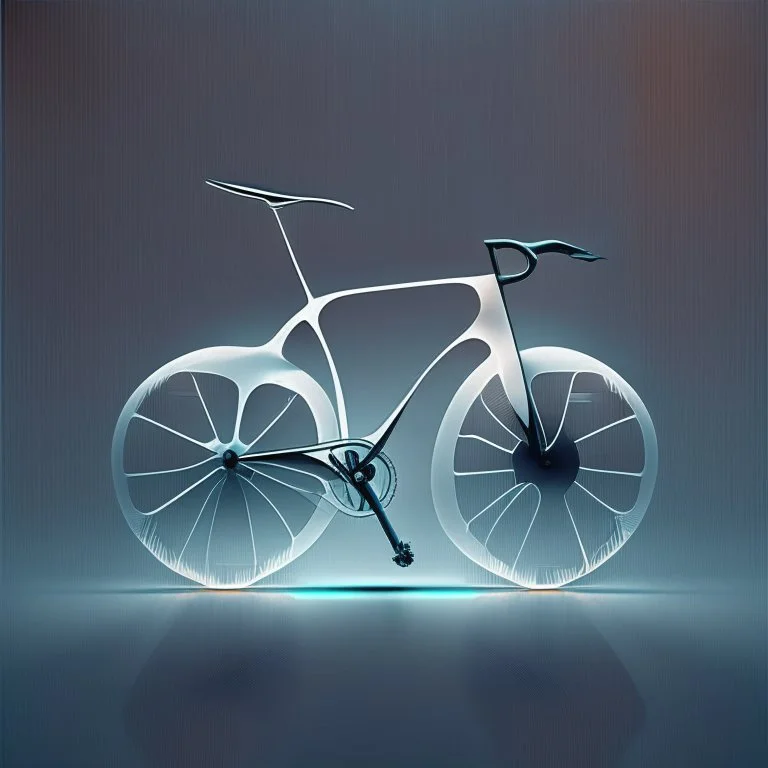 minimalistic bicycle digital art. Futuristic