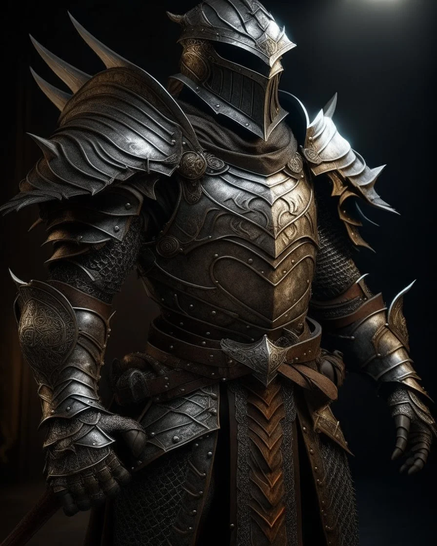 An armor made of a mixture of steel and leather, worn by a strong commander with magical power An armor made of a mixture of steel and leather, worn by a strong commander with magical power ride dragon