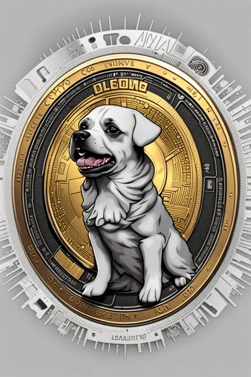 dog meme crypto coin design