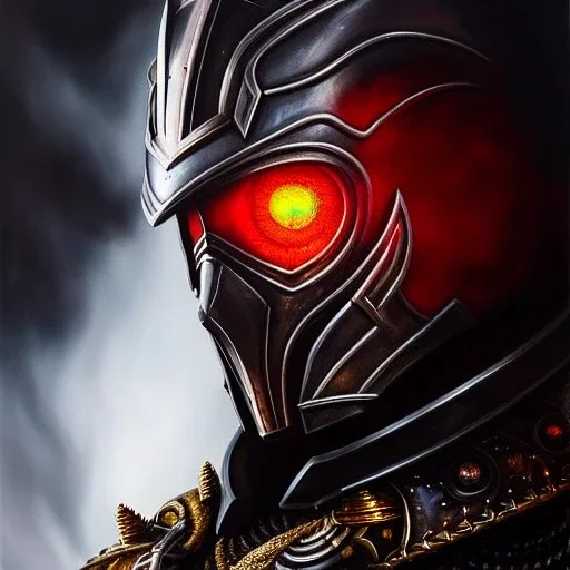 Ultra detailed fullbody Portrait in oil on canvas of Apocalypse villain with Armor ,extremely detailed digital painting, extremely detailed face,crystal clear Big Glowing red eyes, mystical colors ,perfectly centered image, perfect composition, rim light, beautiful lighting, 8k, stunning scene, raytracing, anatomically correct, in the style of robert e howard and Ken Kelley and Ohrai Noriyoshi and Simon Bisley and tomzj1