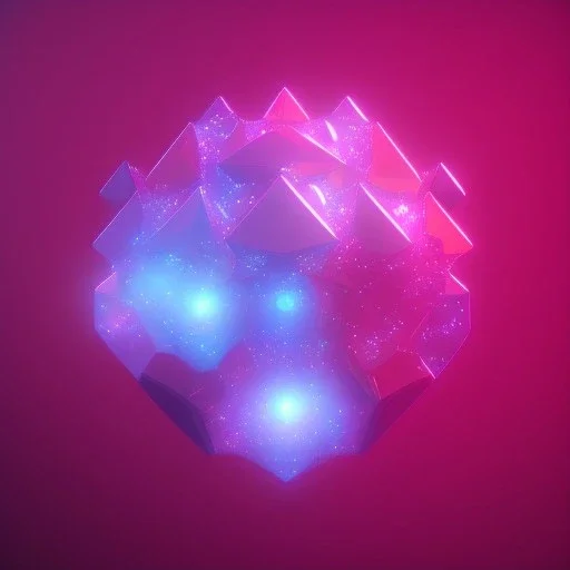 a crystalised blue pink spaceship, gold, diamonds, lightbeams, cosmic background, atmospheric, realistic, unreal engine, 8k. Cinematic lighting, octane render.