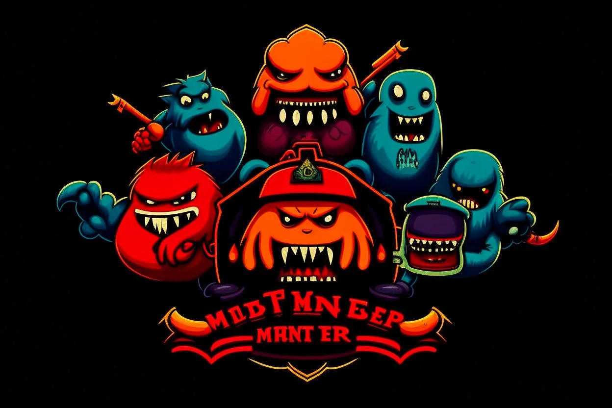 "Lil Monsters" hockey team logo