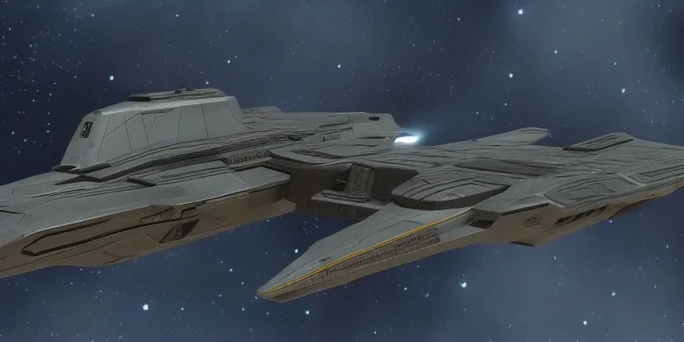 Military Starship like the Infinity from Halo