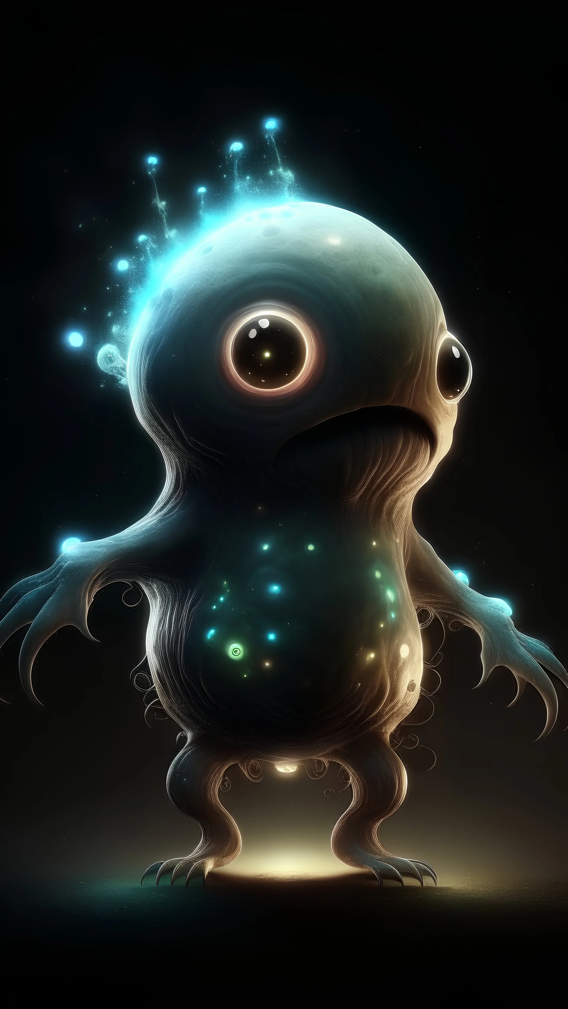 the universe as 2 anthropomorphic light creatures