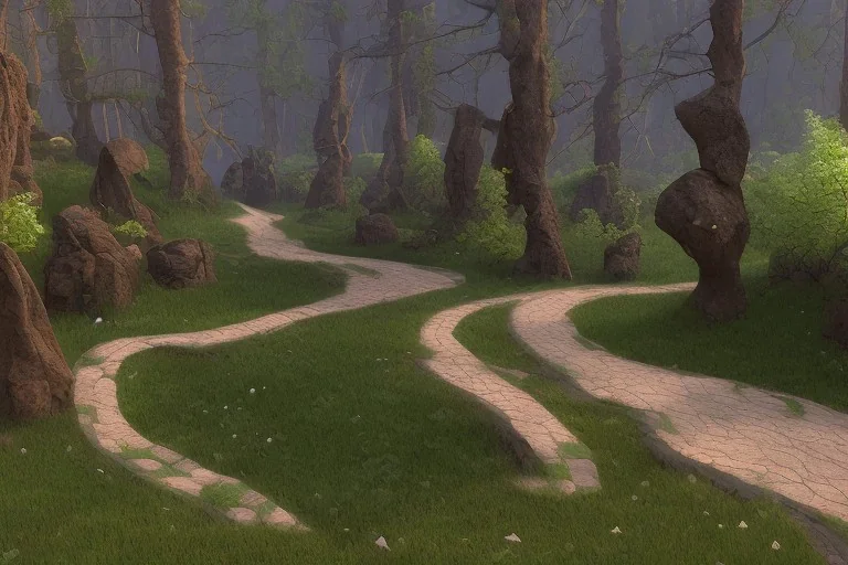  winding stone path