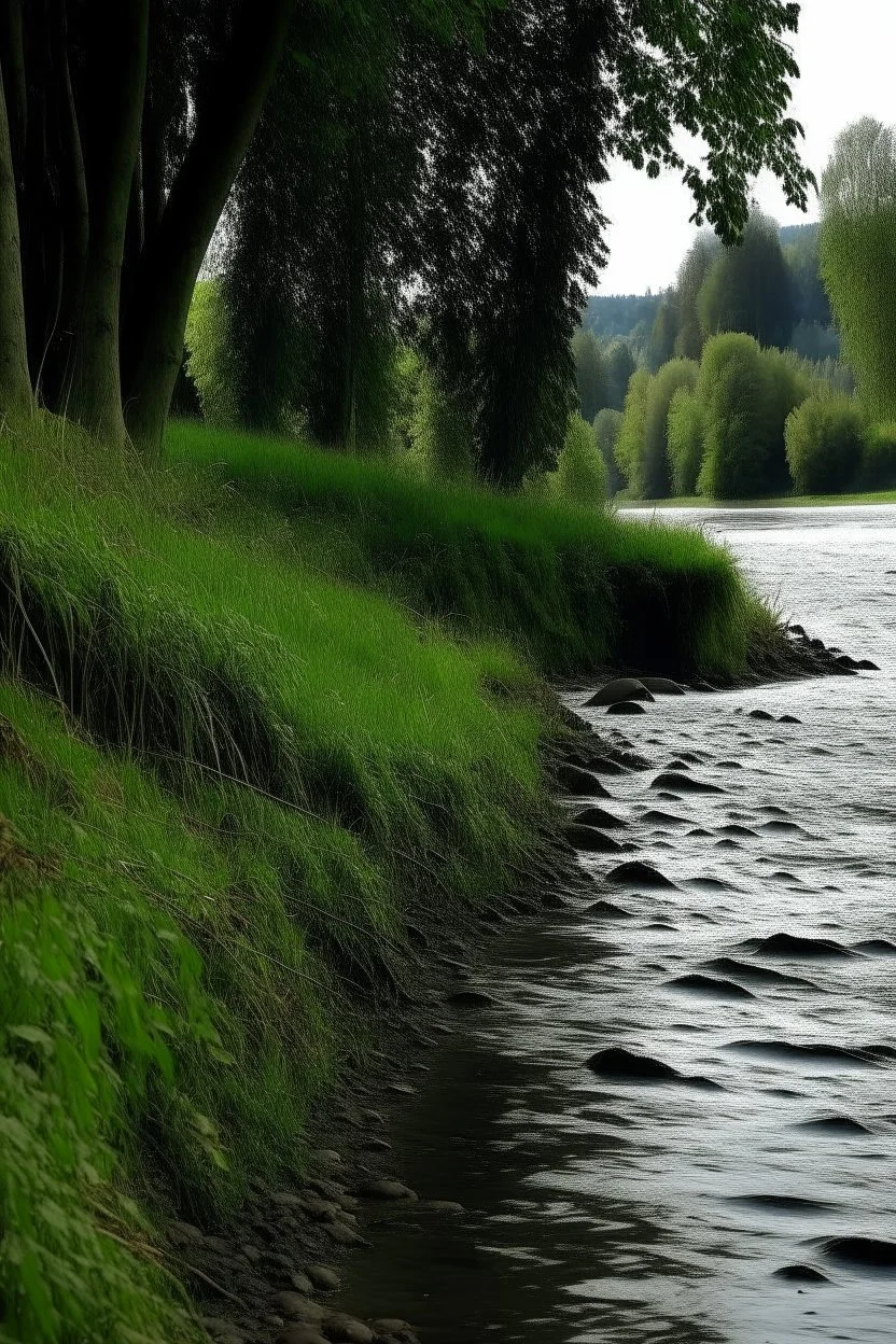 edge of a river bank