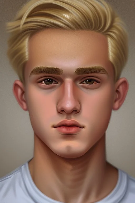 Extremely rich 17 year old blonde guy portrait
