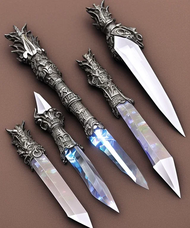 healing quartz crystal dagger shape