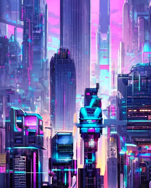Cyberpunk cityscape