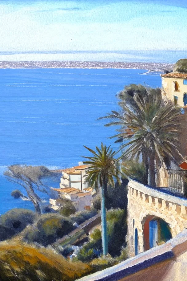 Mirador, salou, spain, painting