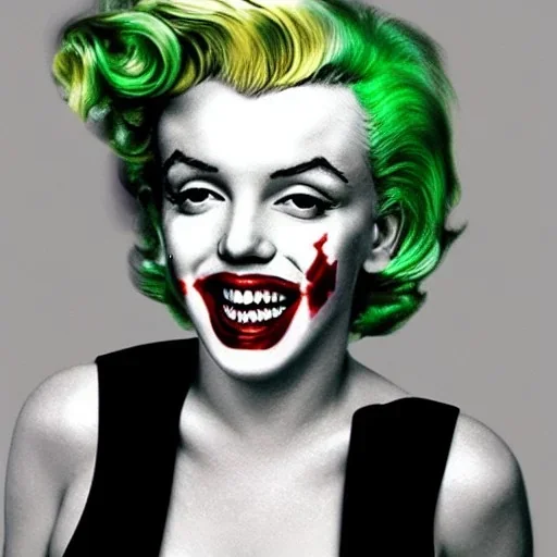 Marilyn Monroe Joker cabelo verde