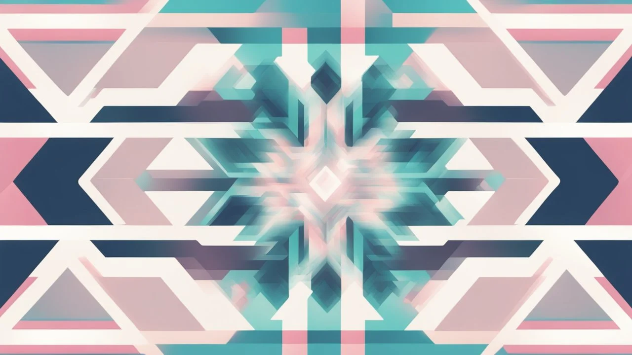 digital glitch pattern snowflake geometric abstraction