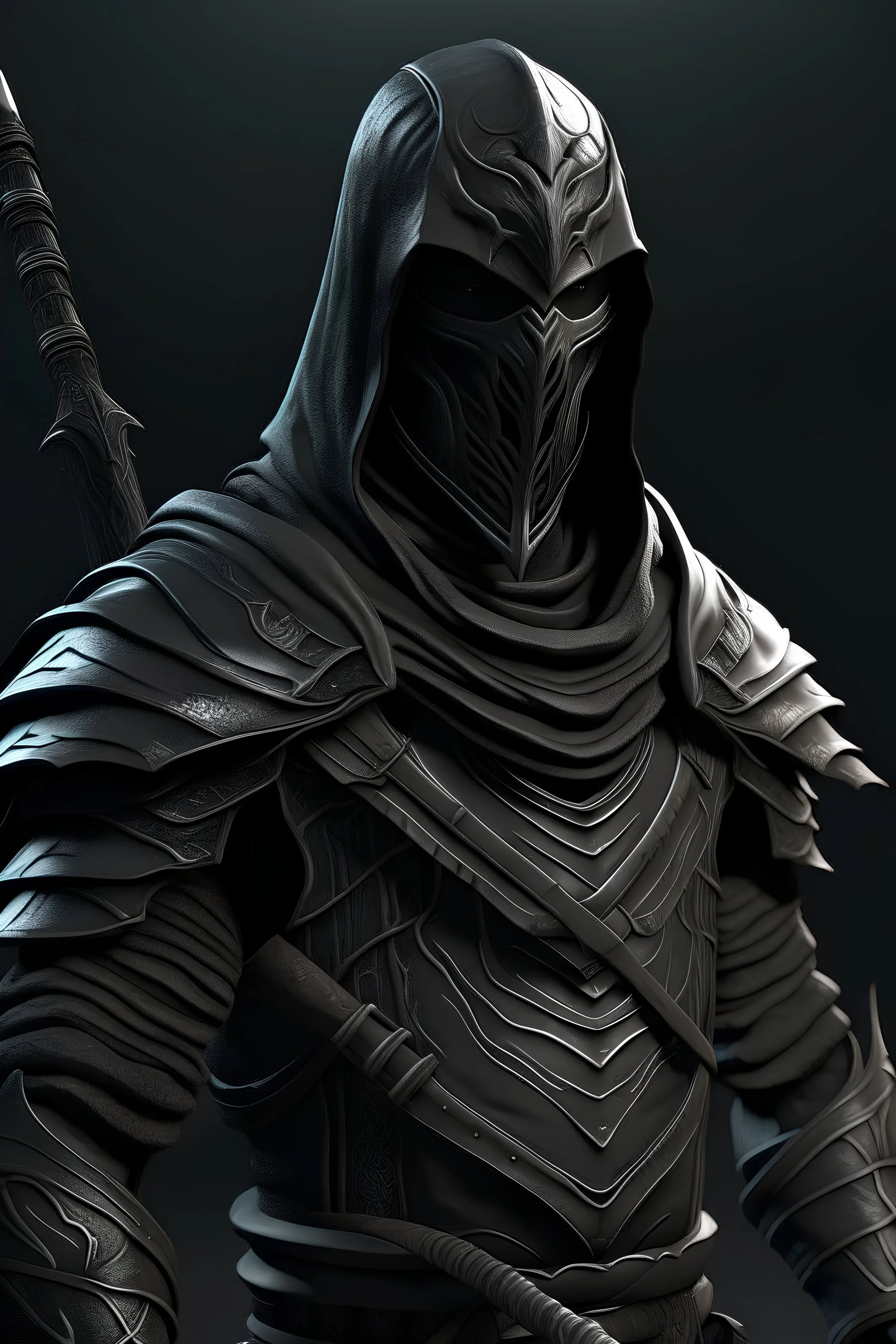 Dark based invisible warrior (realistic)