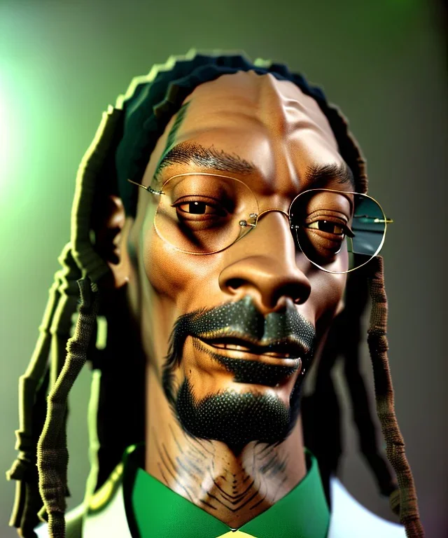 Snoop Dogg, burning marijuana with, dollars, hyper realistic,