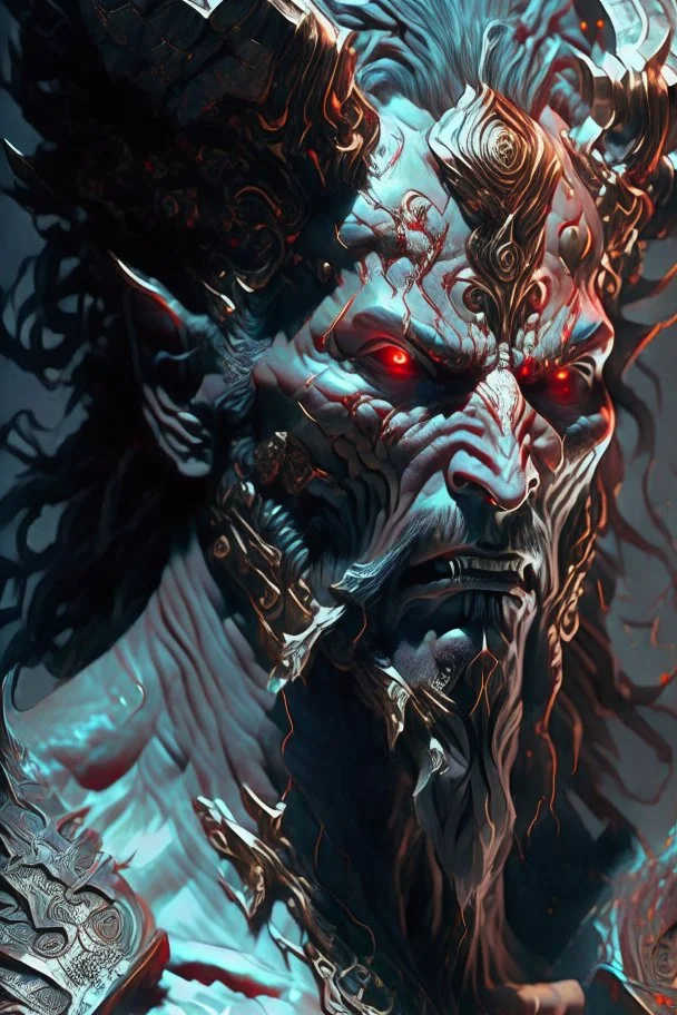 demon zeus , trending on artstation, sharp focus, studio photo, intricate details, highly detailed, by greg rutkowski