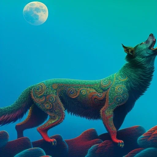 fullbody Drawing of 'Cryptid Dogmen',intricate detail,andrea bonelli,Kilian Eng,Ohrai,evan lee,Aleksandr Sidelnikov,KyuYong Eom,three quarters frontal aerial view,toned colors,16k