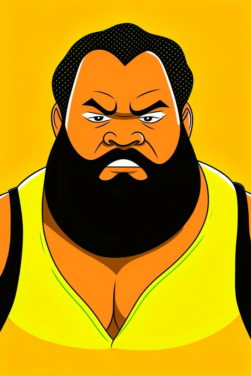 Mark Henry American wrestler catoon 2d