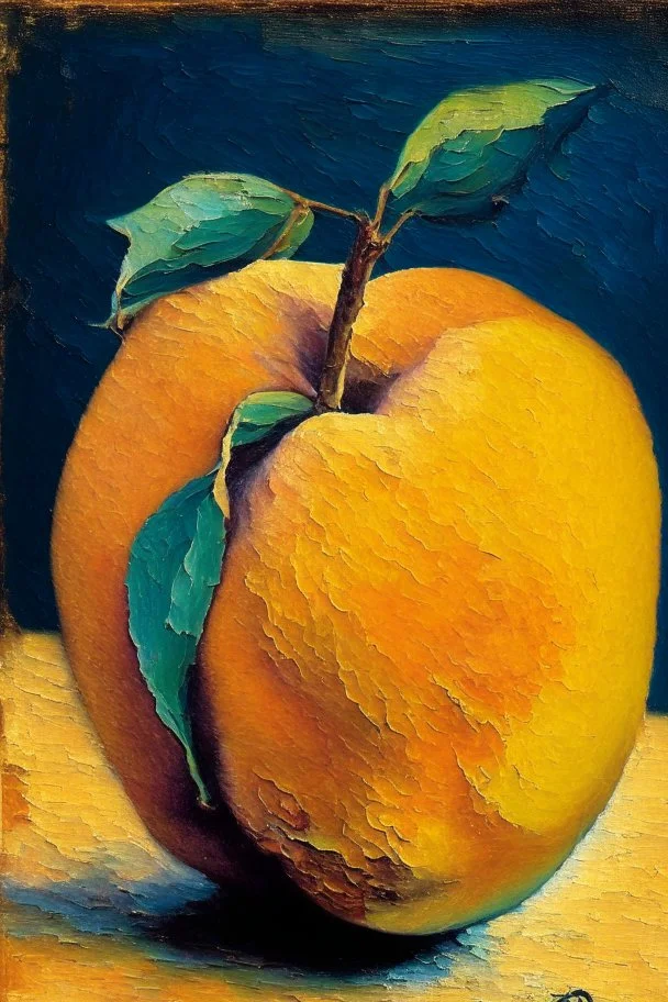 Juicy peach by Van Gogh