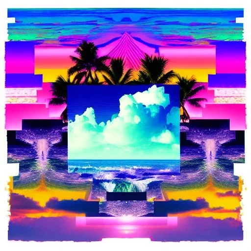 Vaporwave art Collage