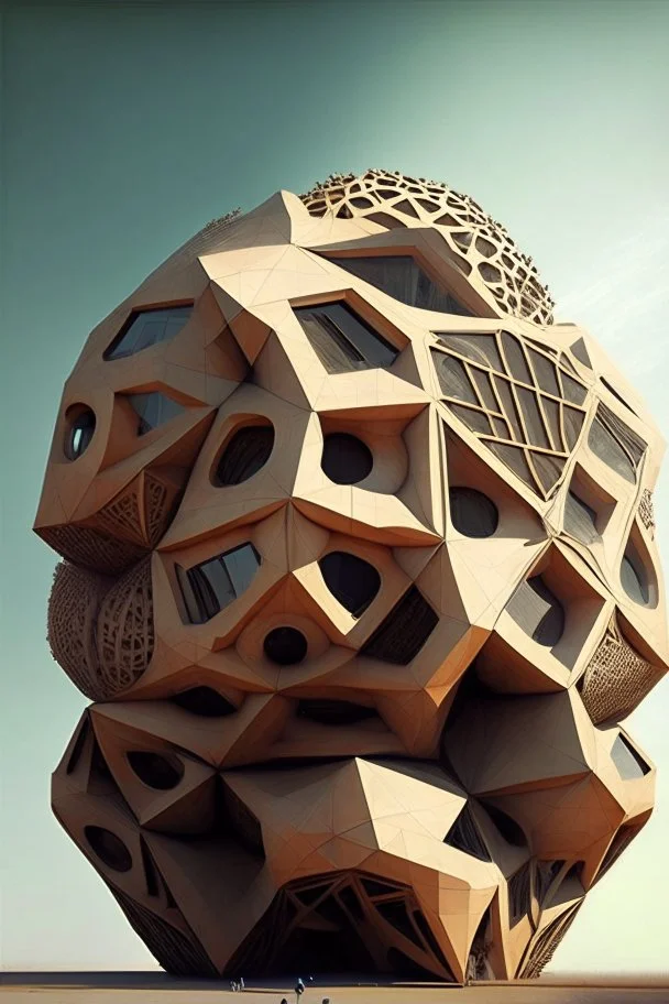 non-euclidian geometry giant organic building