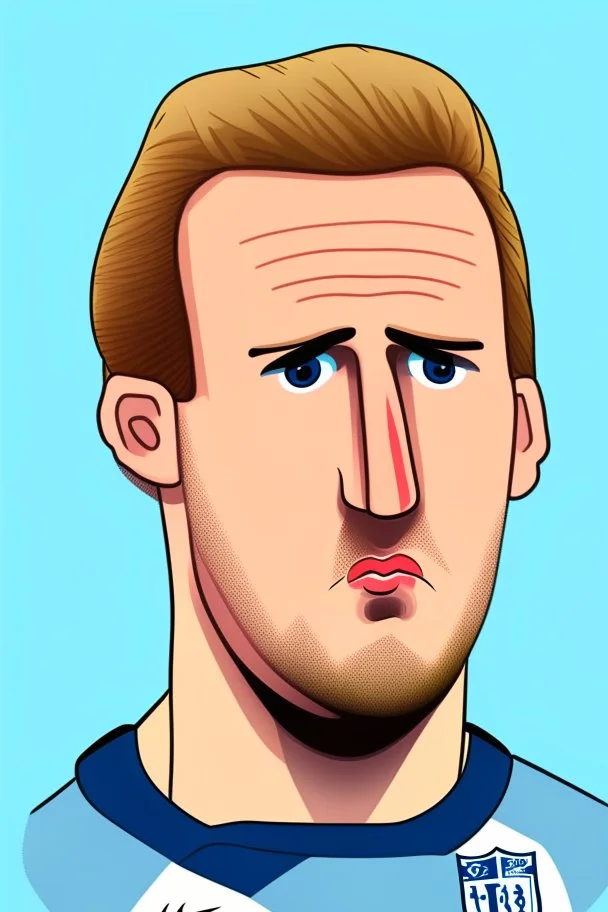 Harry Kane English football player ,cartoon 2d