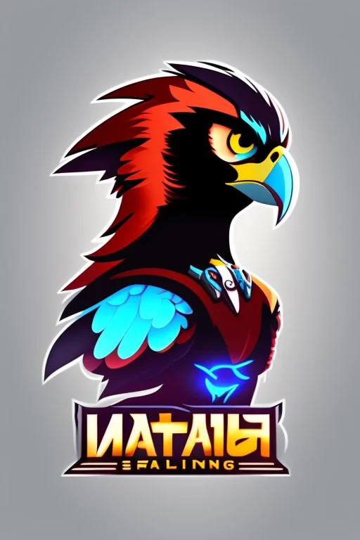 Gaming falcon avatar logo design