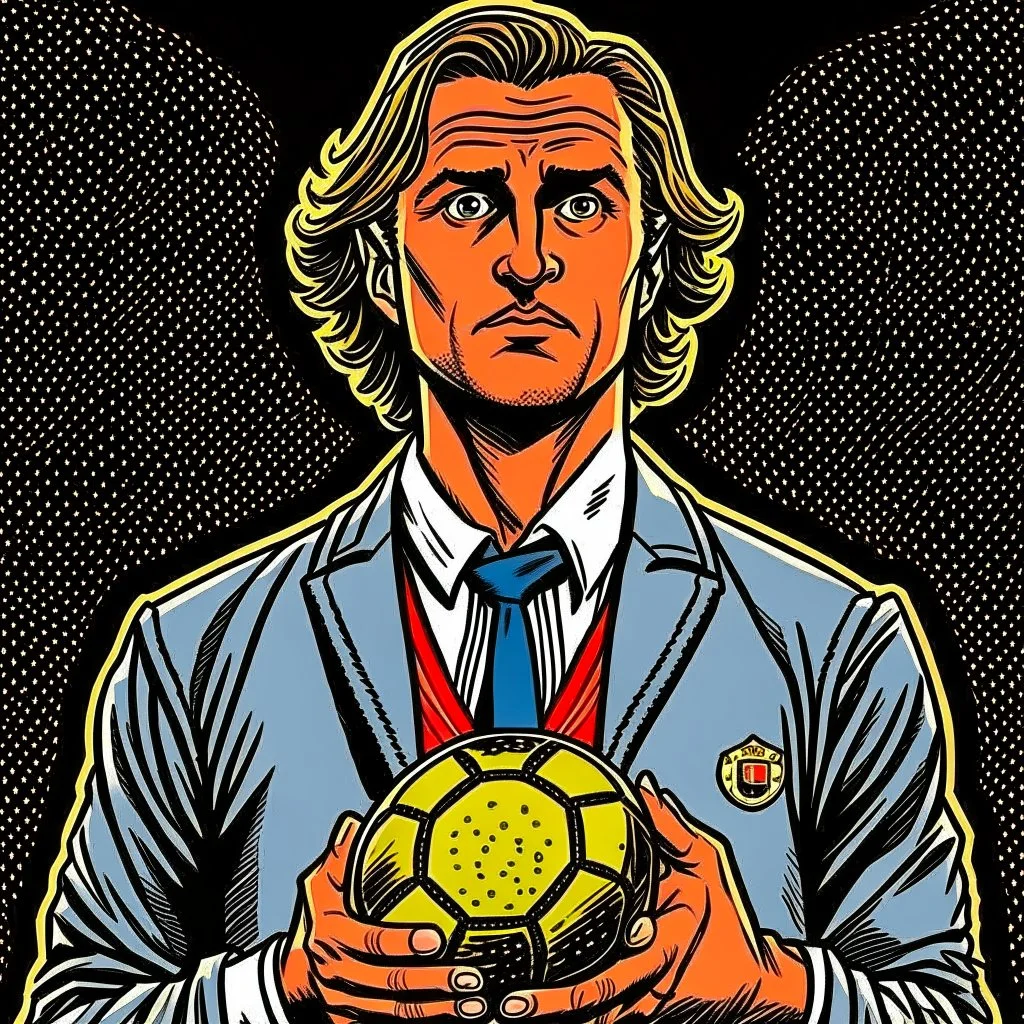 Diego Forlan Football soccer player posing. Dark detective comic watchmen 1940. Paranormal.