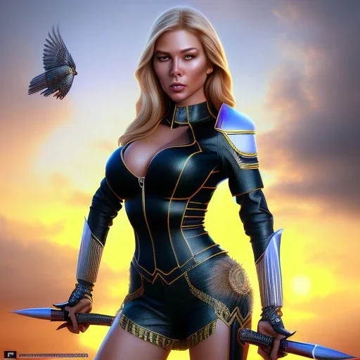 ultra detailed fullbody portrait of Beautiful busty Black Canary , extremely detailed digital painting, intrincate, extremely detailed face,crystal clear Big Green eyes, in the style of Ohrai Noriyoshi and robert e howard and pablo oliveira and Ken Kelley and Keith Parkinson,mystical colors,perfectly centered image, perfect composition, rim light, beautiful lighting,8k, stunning scene, raytracing