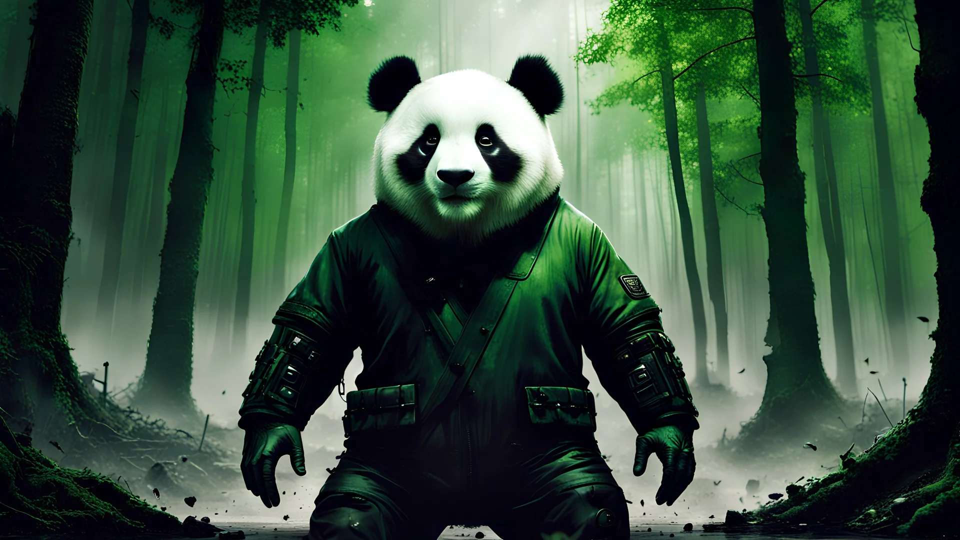 Game, character, matrix, Panda,Woods ,dark art,nuclear war ,powerful, new age masterpice, stunning,