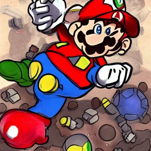 super mario goes the warhammer 40k universe