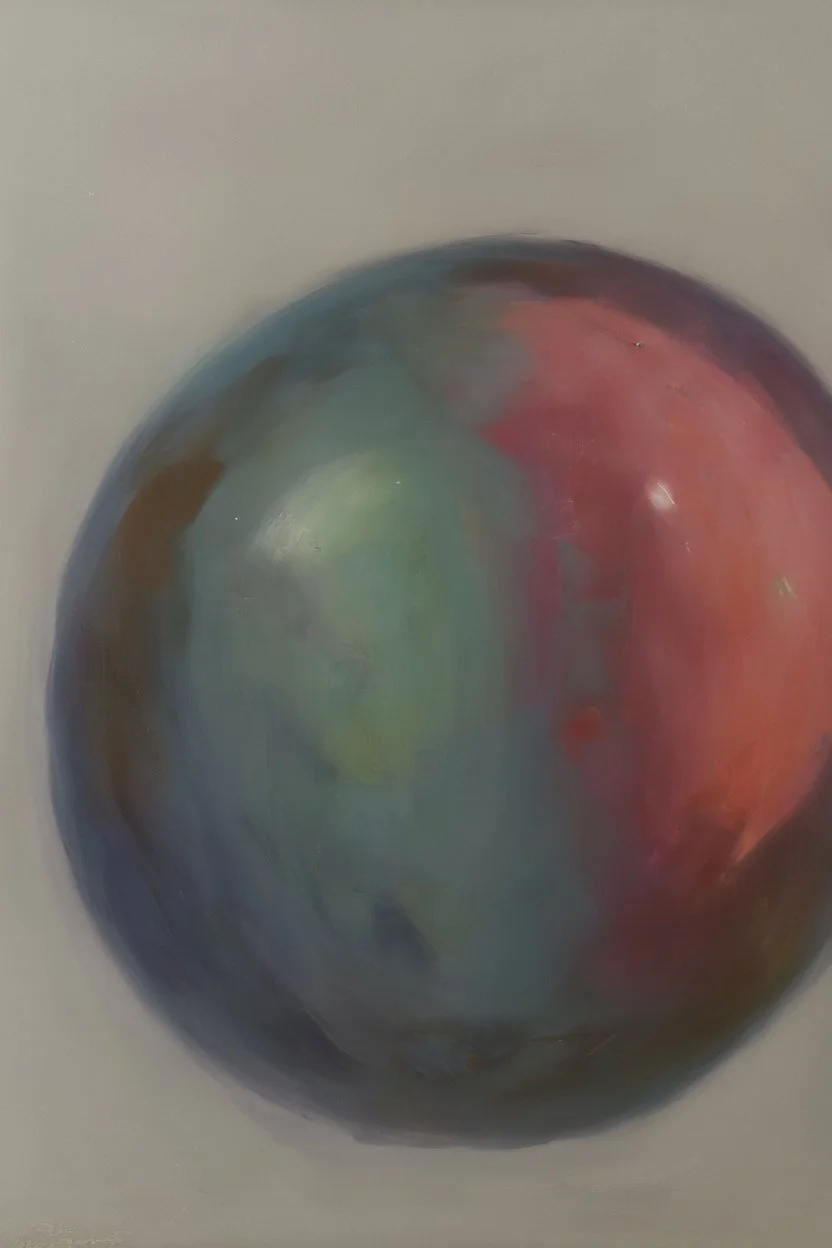 electric orb;surreal neon Post-Impressionism