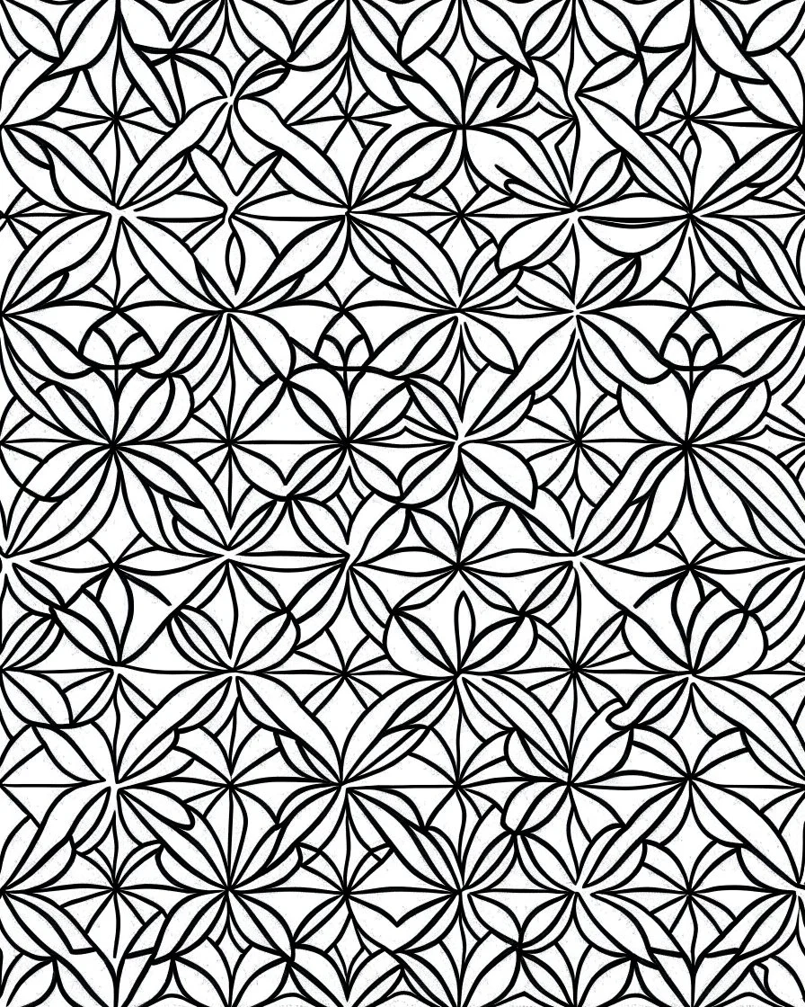 outline art for bold and easy coloring pages with A very simple and super minimal design featuring a beautiful repeating geometric pattern., white background, sketch style, fully body, only use outline, cartoon style, clean line art, white background, no shadows and clear and well outlined