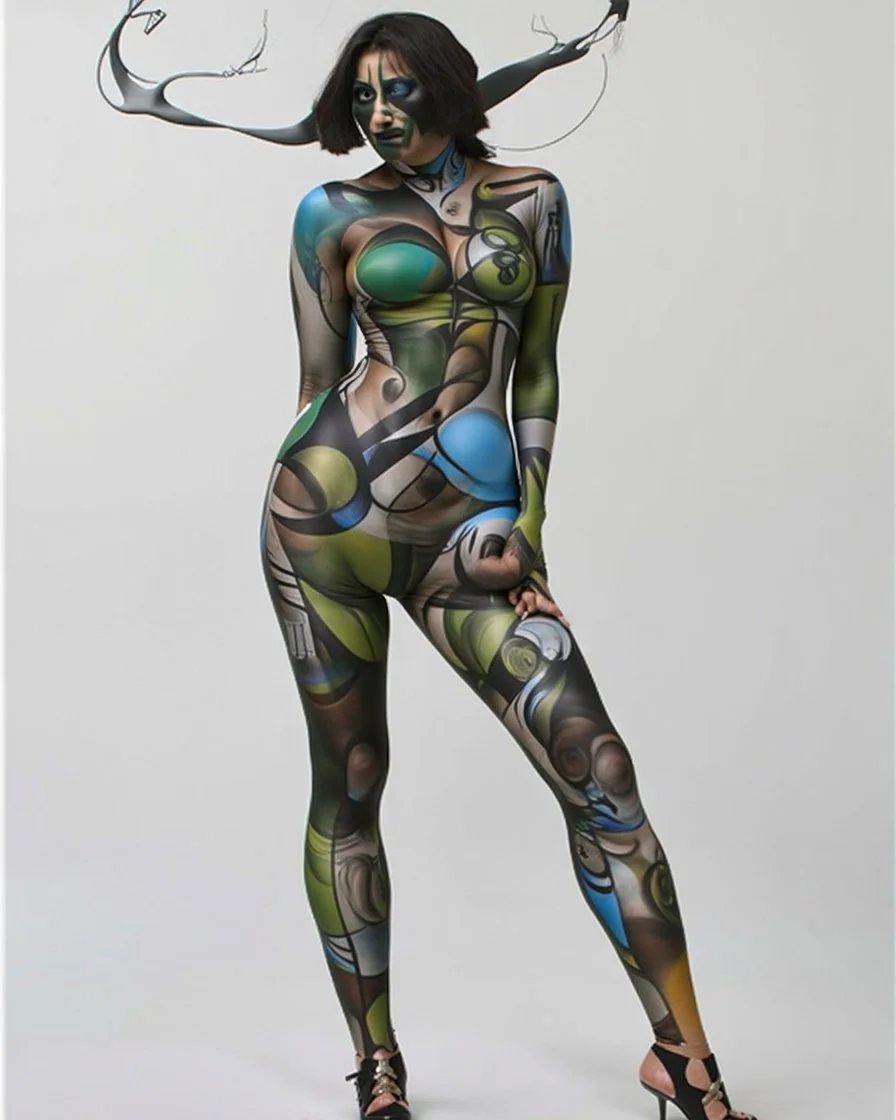 Female art full Body Paint in style of Salvador Dali Modifiers: SALVADOR DALI Surréalisme Yossi Kotler jean bapiste monge @MojoArt Endre Pevanoc