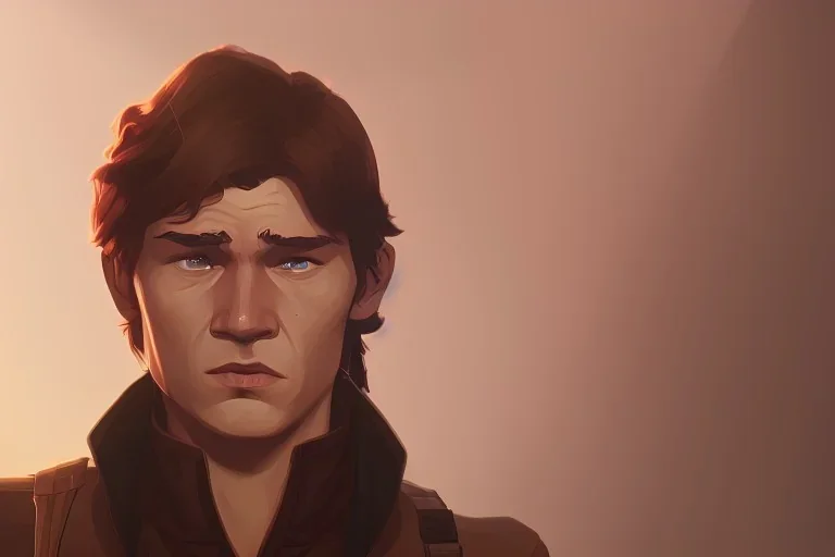 Portrait of Han Solo by Jake Bartok