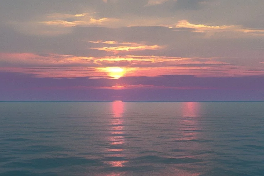 sunset over the sea by Roger Deakins