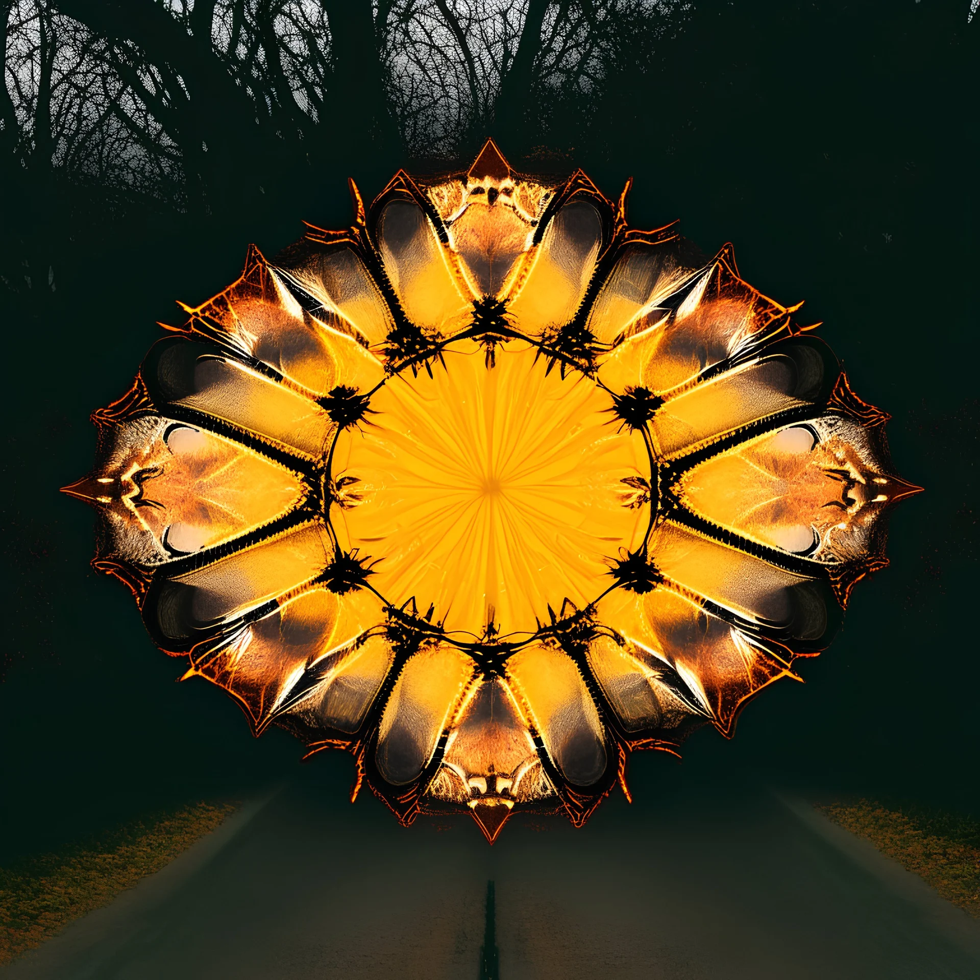 yellow and orange kaleidoscope