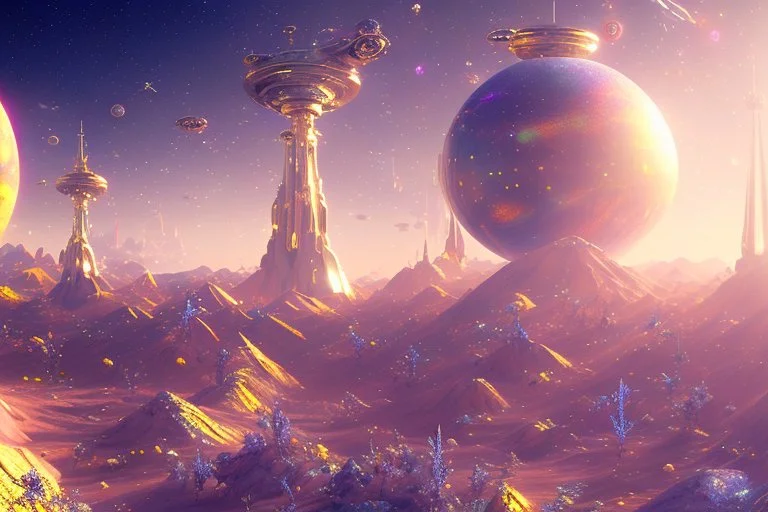 white and gold crystal cosmic and galactic ambiance cinema4d futuristic scifi field, full of details, smooth, bright sunshine，soft light atmosphere, light effect，vaporwave colorful, concept art, smooth, extremely sharp detail, finely tuned detail, ultra high definition, 8 k, unreal engine 5, ultra sharp focus