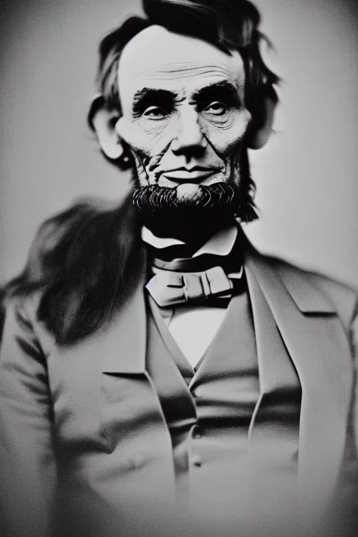 Abraham Lincoln face-to-face with a vampire vintage photography, beautiful, Tumblr aesthetic, retro vintage style, HD photography, hyperrealism