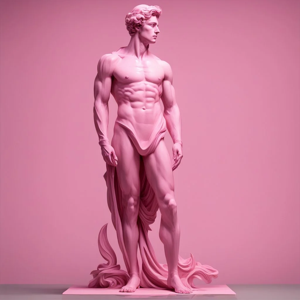 Neoclassicism pink Man standing