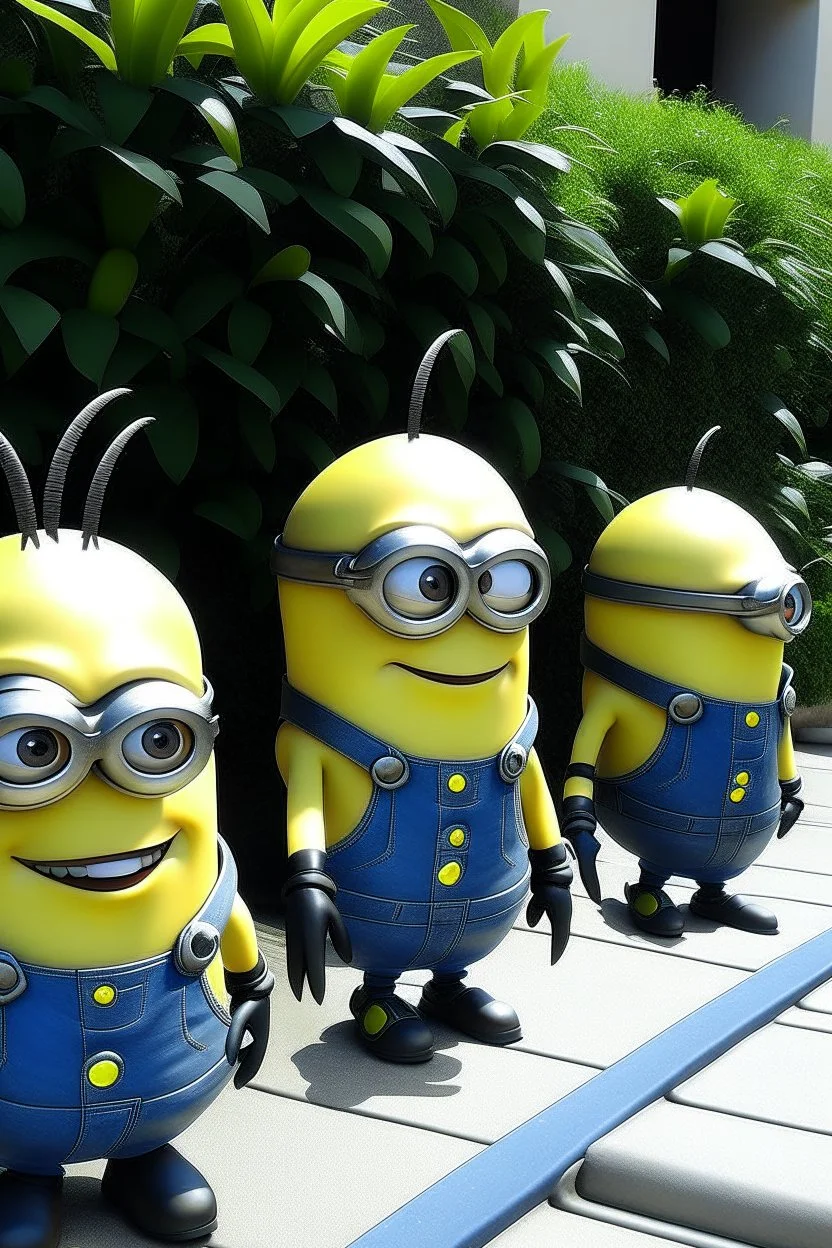 poor minions in side walk area